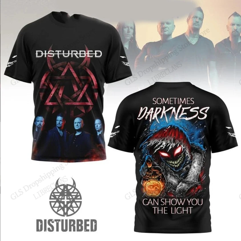 Men T-shirt Rock Band Disturbed The Sickness 3D Print T Shirt Tops Womens Sports Large Size Tops Tees Summer T-shirt Kids Clothe
