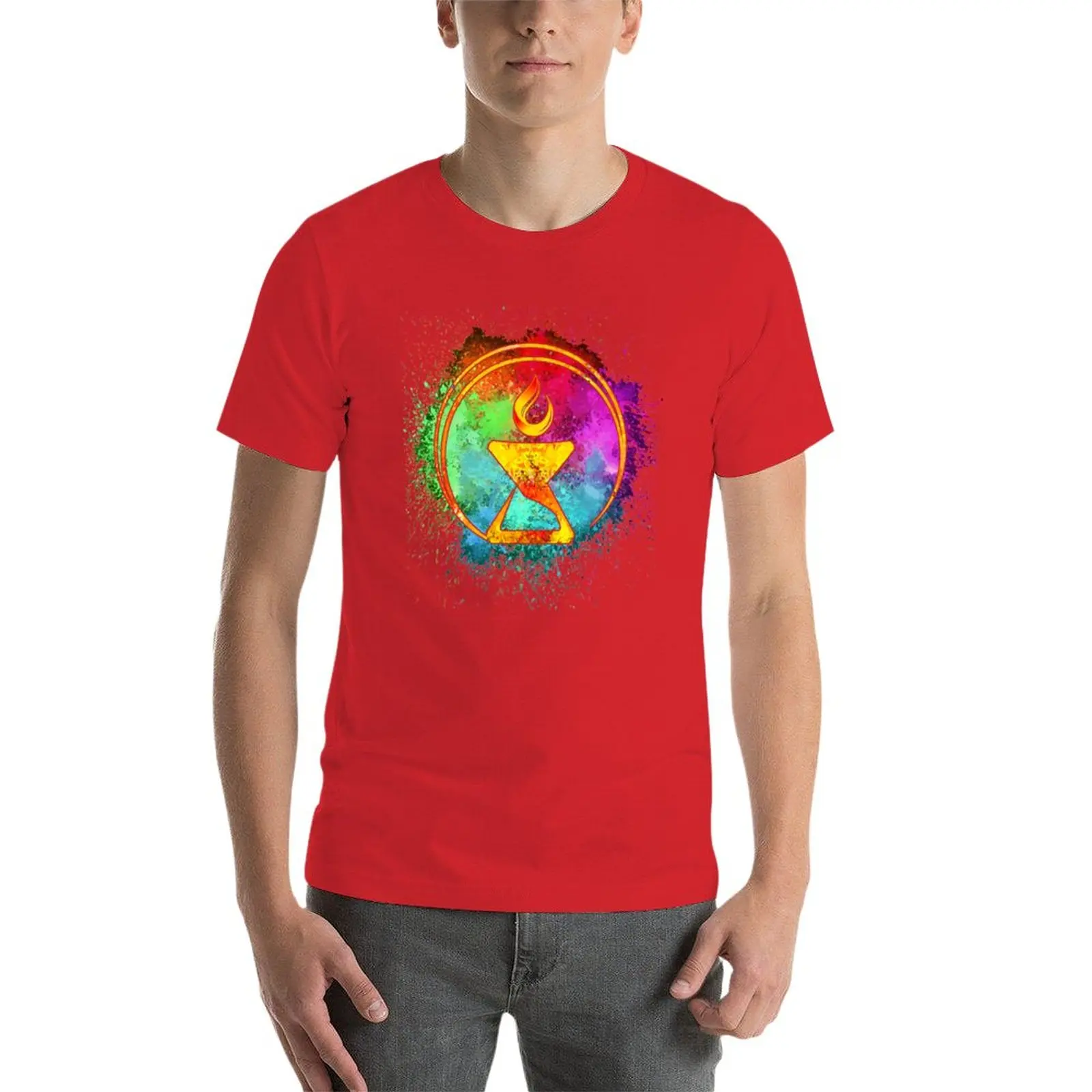 New Cosmic Watercolor Chalice T-Shirt custom t shirts man clothes t shirts for men cotton