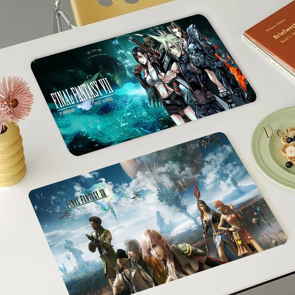 

FINAL FANTASY Kitchen Drainage Mat Retro Style Dish Drying Pads Absorbent Placemats Drainer Tableware Mats Accessories