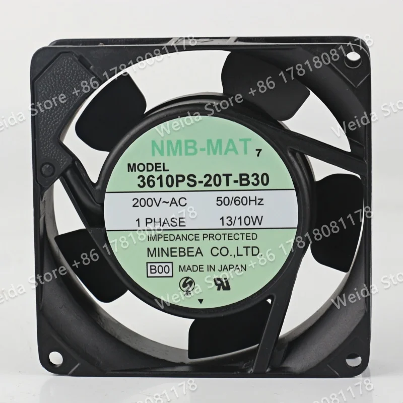 

New Original NMB 9CM DC EC 230V 220V 240V AC 200V AC13/10W 9025 Aluminum Frame Inverter 90X90X25MM 3610PS-20T-B30 Cooling Fan