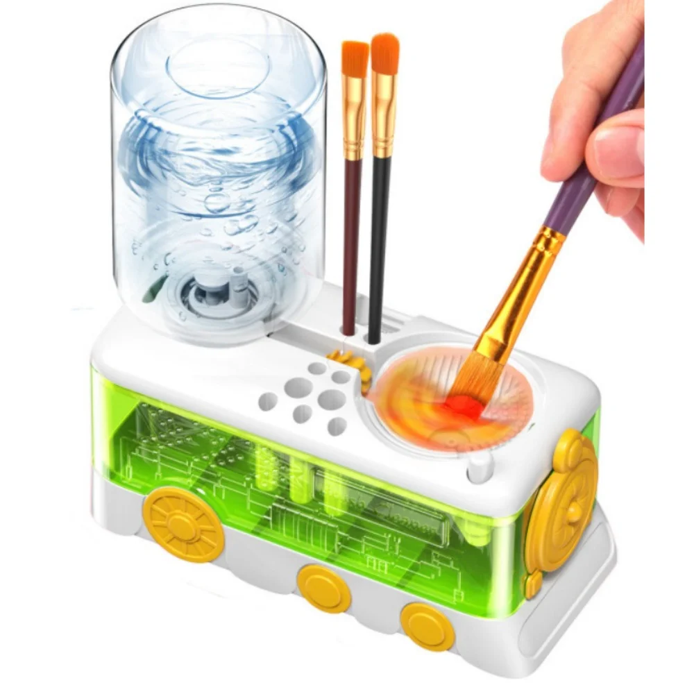 

Multifunctional Paint Brush Washer with Drain Button Cleaning Machine Art Tools Paint Brush Clean Device Portable Cleaner