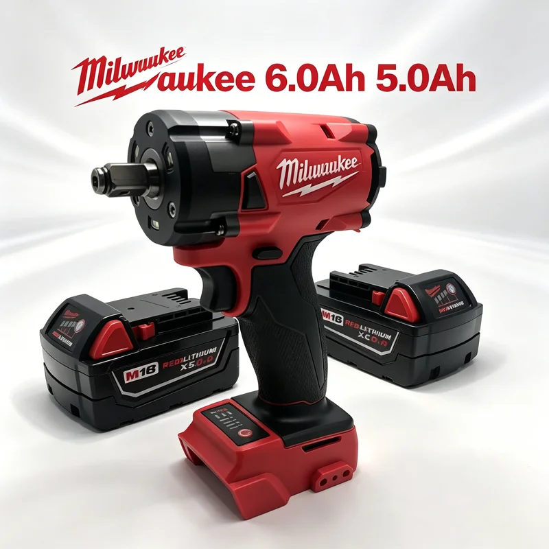 

100% Milwaukee M18 FIW212 18V 6.0Ah Lithium Battery Impact Wrench 8-11-1880 48-11-1860 48-11-1850 Power Tools Battery