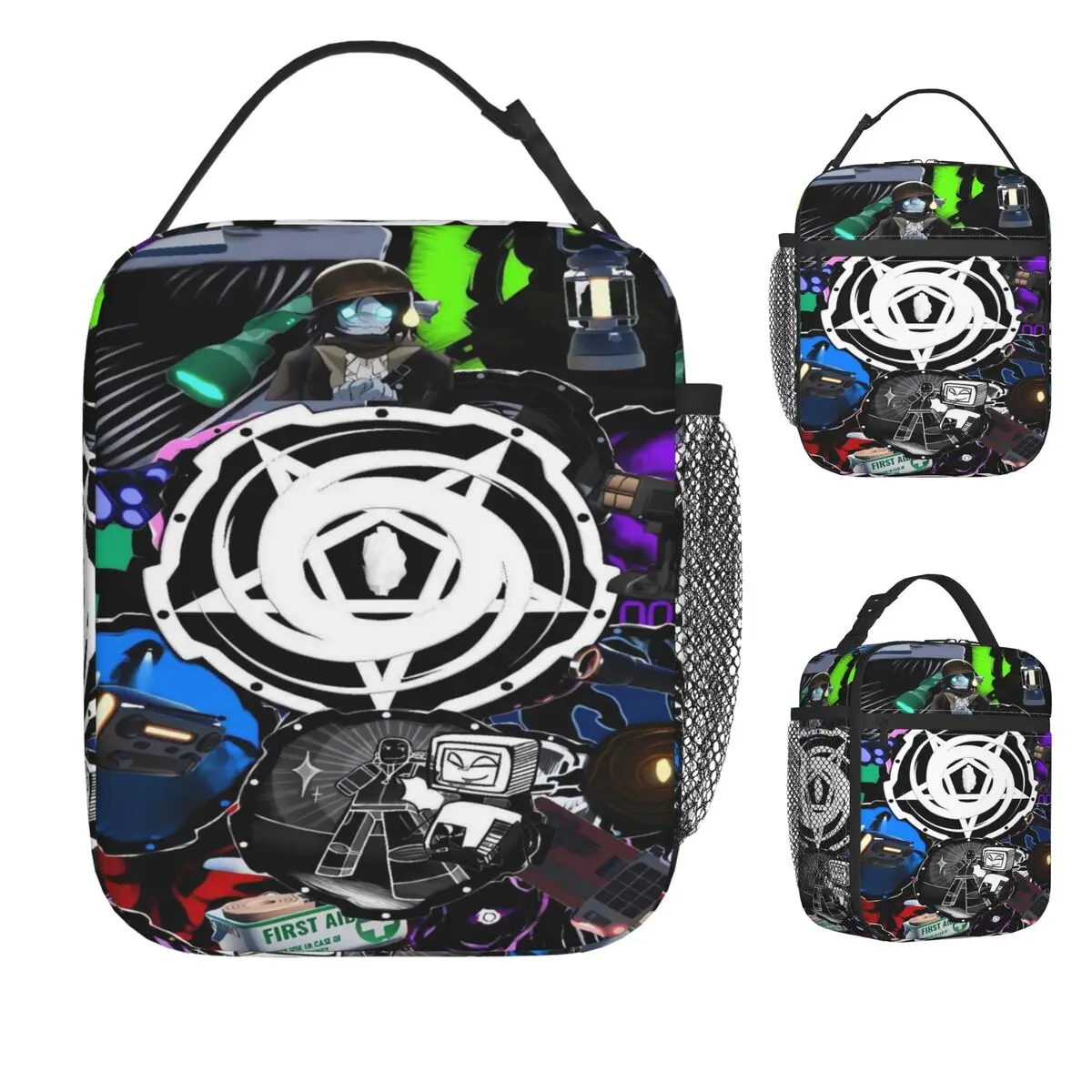 Sebastian Solace Pressure Horror Game Lunch Bag Casual Lunch Box Beach Portable Thermal Lunch Bags Print Cooler Bag