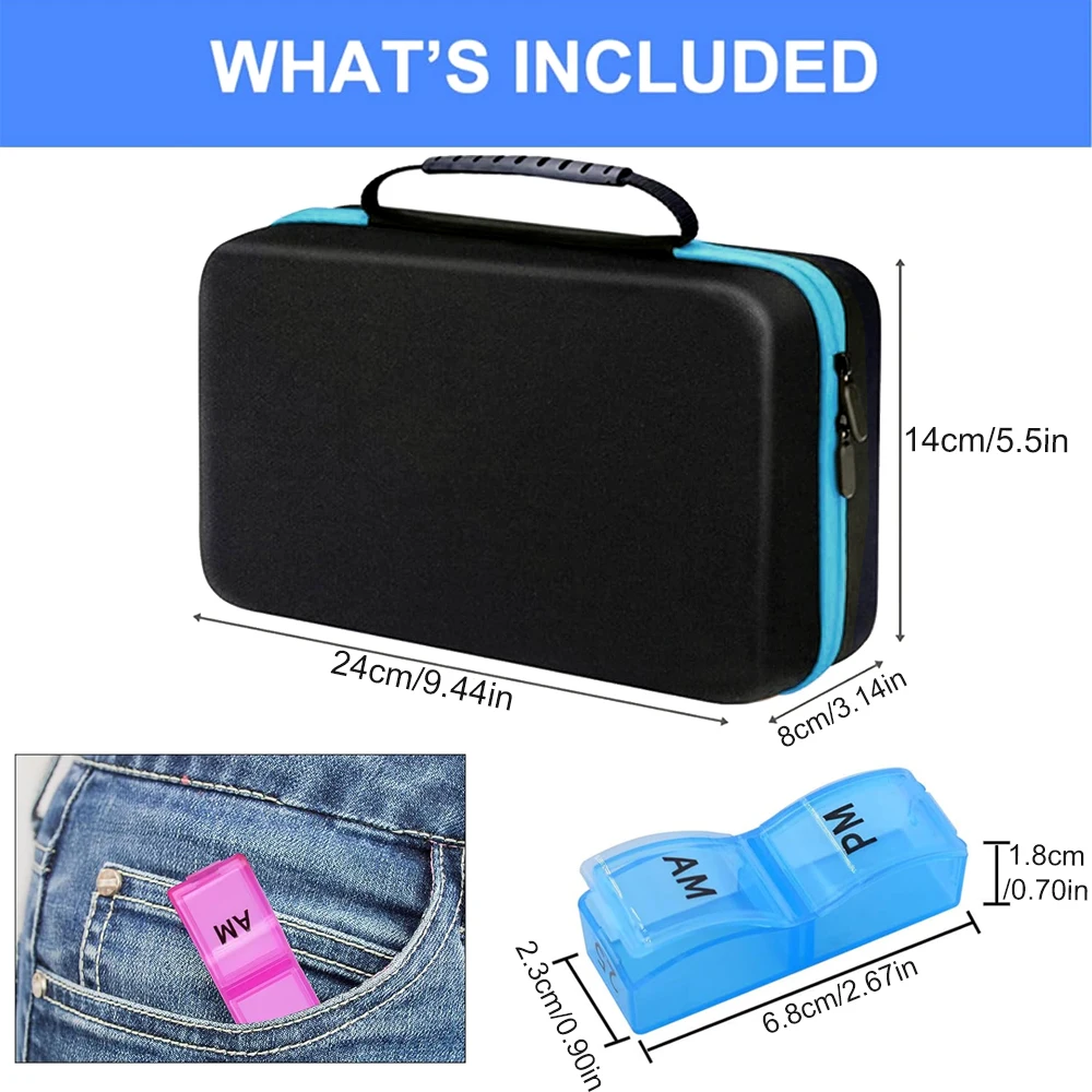 31 Day Monthly Pill Organizer 3 Times a Day, 32 Compartments Medicine Box,Portable Travel Pill Case for Medication & Supplements