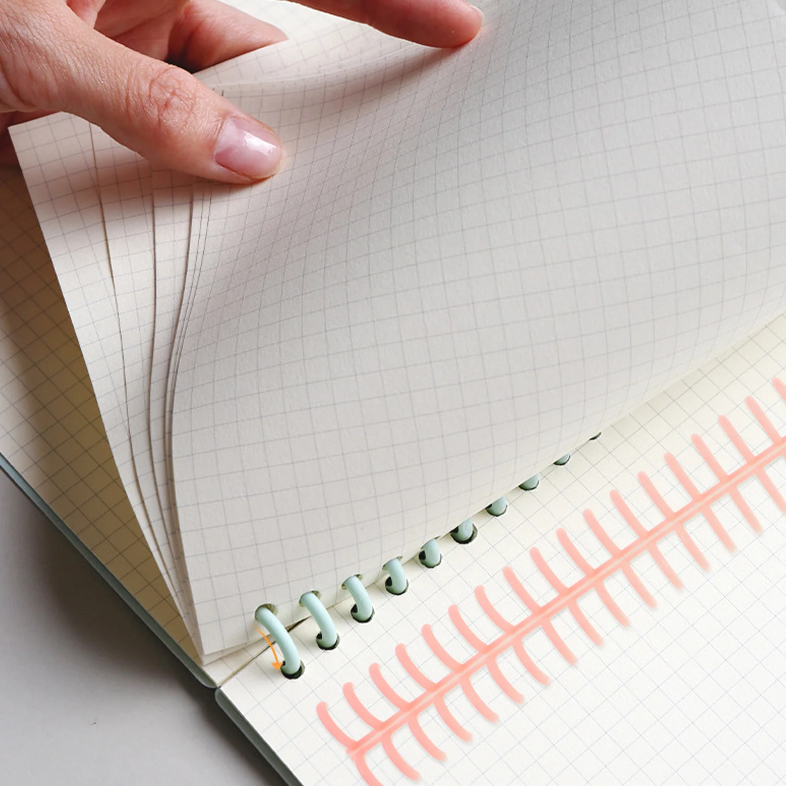 6 stücke Farbige Lose Blatt Binder Ringe Glatte Bindung Spulen Für Diy Notebook Notizblock Buch Organizer Tragbare Ringbuch Sammelalbum