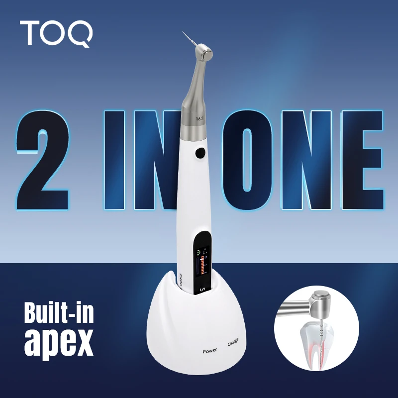 

Эндодонтический двигатель 2-в-1 со встроенным локатором вершины 360 ° Вращающееся противоугольное многофункциональное стоматологическое устройство для корневых каналов