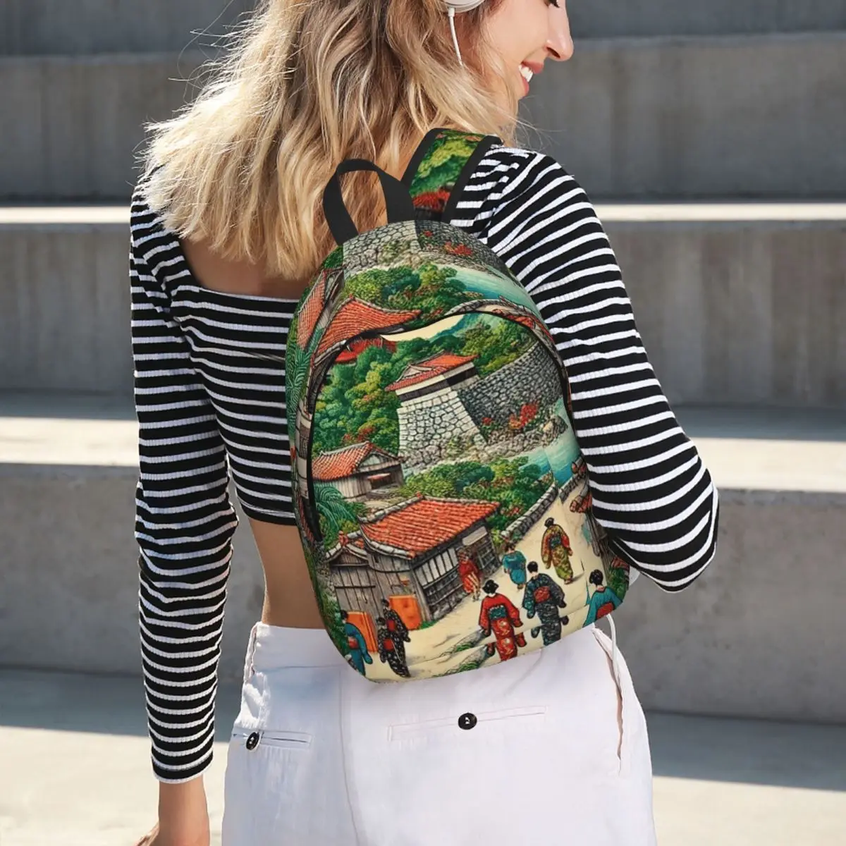 Ryukyu Kingdom Castle Town Walk Backpack Hot Sale Daypack Large Capacity Kids BookBag School Bag Shoulder Bags for Men Women