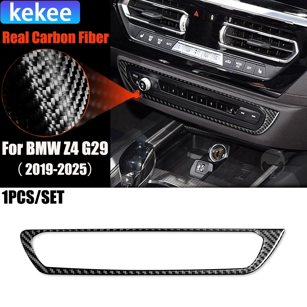 

Carbon Fiber Car Accessories Center Console CD Player Modified Interior Trim Cover Soft Sticker For BMW Z4 G29 2019-2025