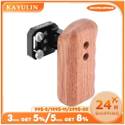 Kayulin Right Wooden Handle Grip for Universal Camera Cage On The Side DSLR Camera Handle