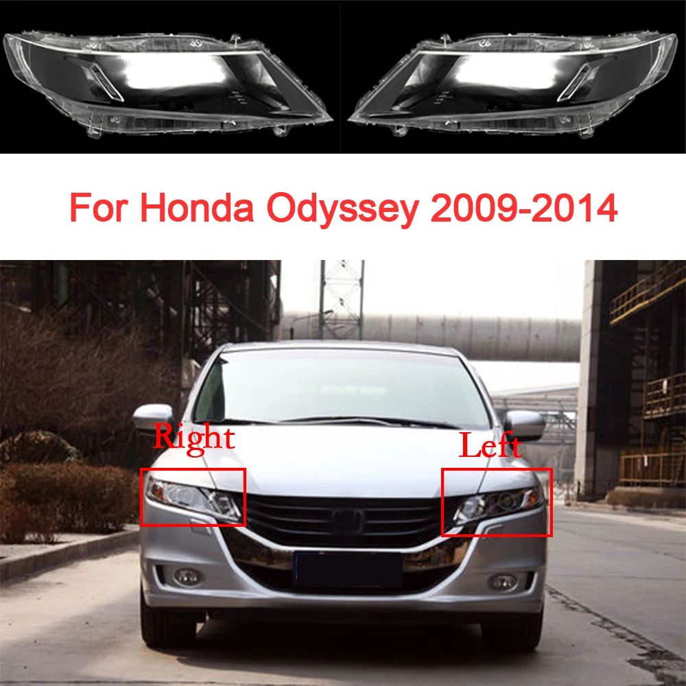 

Car Front Headlight Cover For Honda Odyssey 2009-2014 Plexiglass Lampshade Clear Lens Glass Replace Original Car Accessories