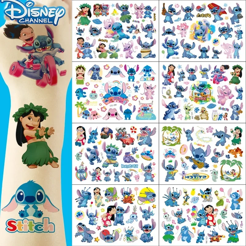 

Disney Stitch Tattoo Stickers Children Temporary Fake Tattoos on Face Arms and Legs Children Gifts Children's Party Birthday Toy