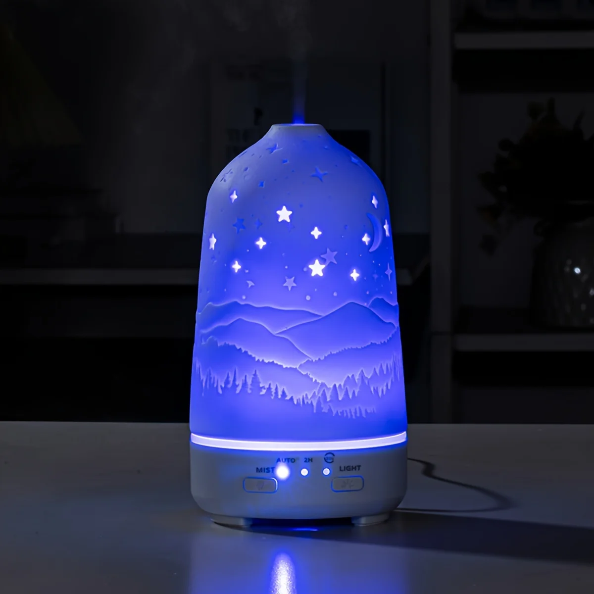 Diffuserlove Essential Oil Aroma Diffuser Mist Humidifier 3.38oz with 7 Color LED Lights And Auto Shut-Off Function for Bedroom