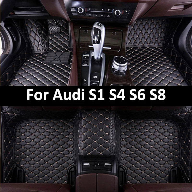

Custom Car Floor Mats For Audi S1 S4 S6 S8 Auto Carpets Waterproof Foot Coche Mats Pads Accessories
