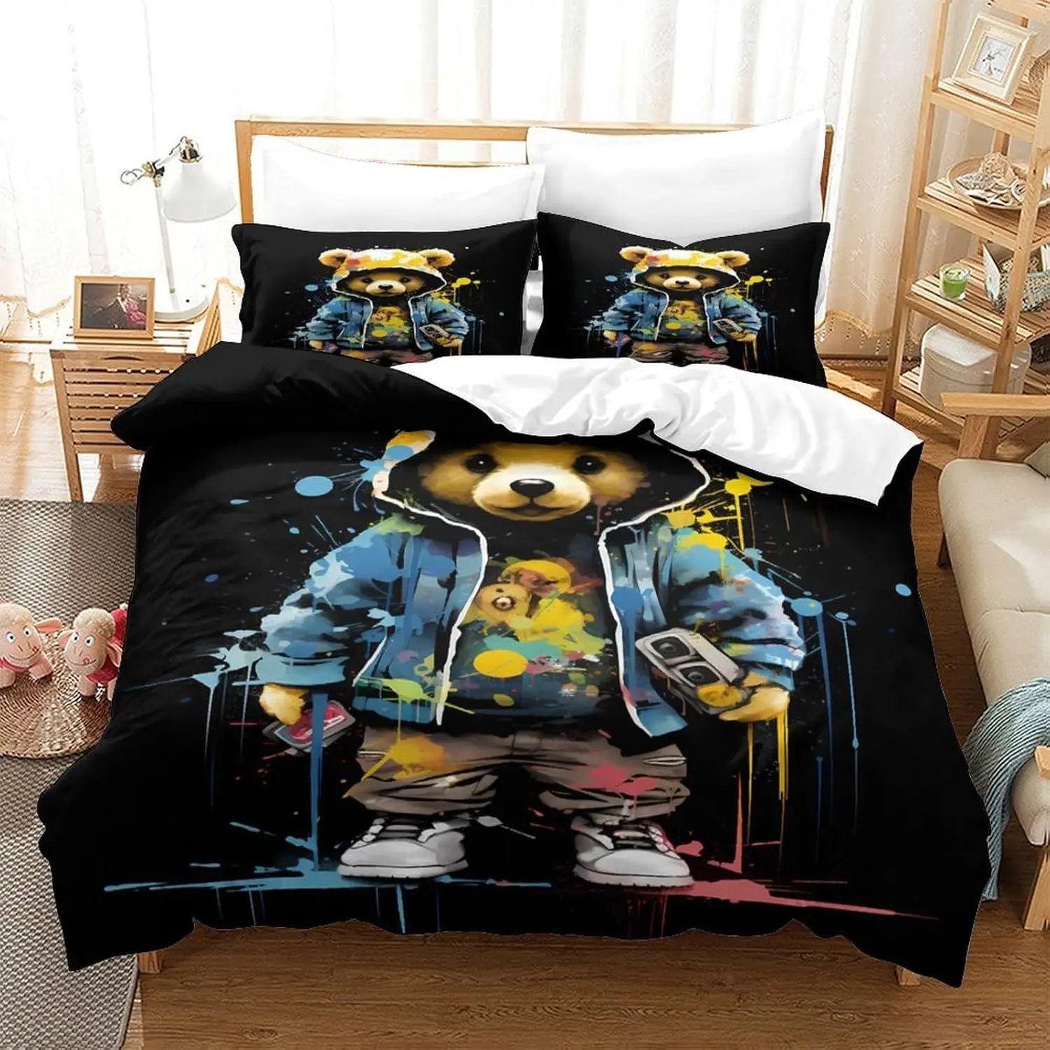 Teddy bear bed cover-AliExpress