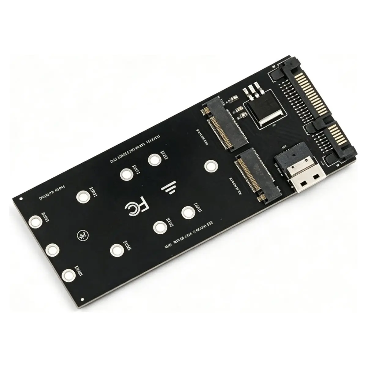 M.2 to SATA Adapter SFF-8654 to M2 NVME SSD Adapter 22Pin SATA to M2 Expansion Card 2 in 1 Combo Adapter
