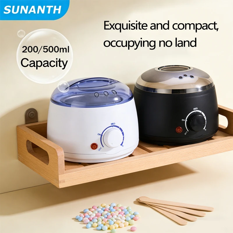 

2026 Wax Heater for Depilatory,200ml/500ml Portable Paraffin Wax Heater Pot for Face Armpit Legs, Professional Hair Removal Tool