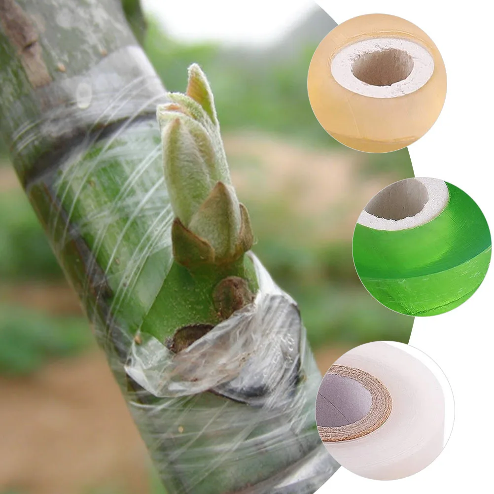 

3 Rolls Plant Grafting Tape Stretchable Self-Adhesive Film For Garden Branch Repair Tool Grafting Accessories Plant Protective