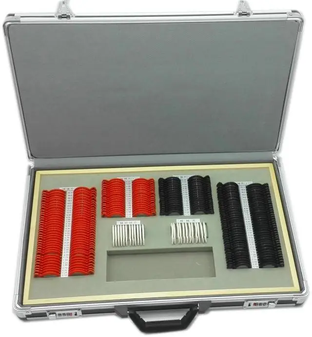 Aluminum alloy box insert box, optometry lens box Type 232 plastic A-grade optometry equipment