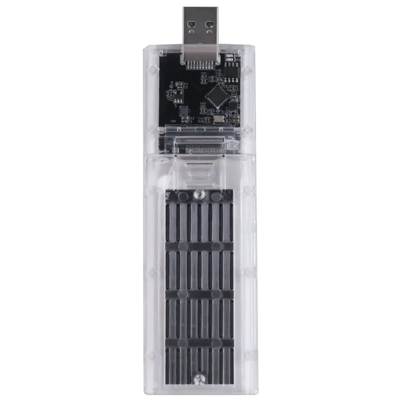 External M.2 NGFF SATA SSD Enclosure High Speed USB3.0 Gen1 5Gb/S Transparent SATA SSD Hard Drive Case For PC