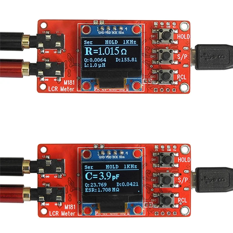 

VEHO-M181 цифровой тестер LCR машина комплект высокоточный измеритель индуктивности и сопротивления измеритель емкости DIY модуль