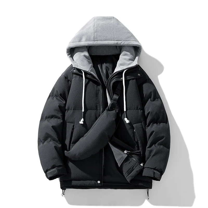 2025 Trendy Cotton-Padded Jacket for Men And Women Autumn Winter High Density Fashion with Bags Hats Ropes Zippers