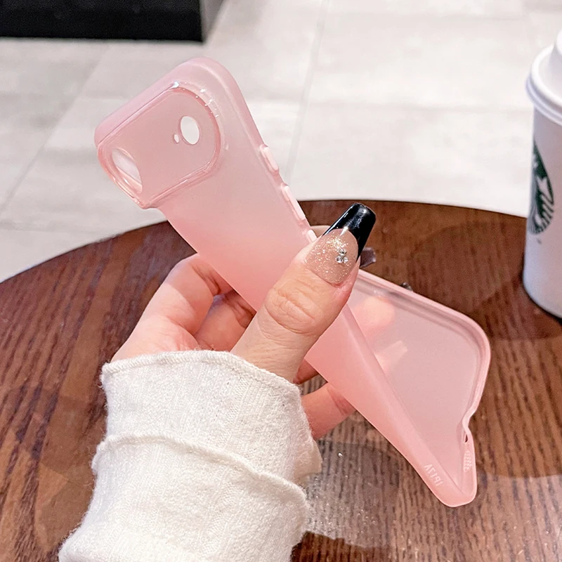 0.45mm 超薄型 マット ソフトシリコンケース iPhone Air 17 16 15 14 Pro Max Plus 16E キャンディーカラー 半透明 スリム クリアケース