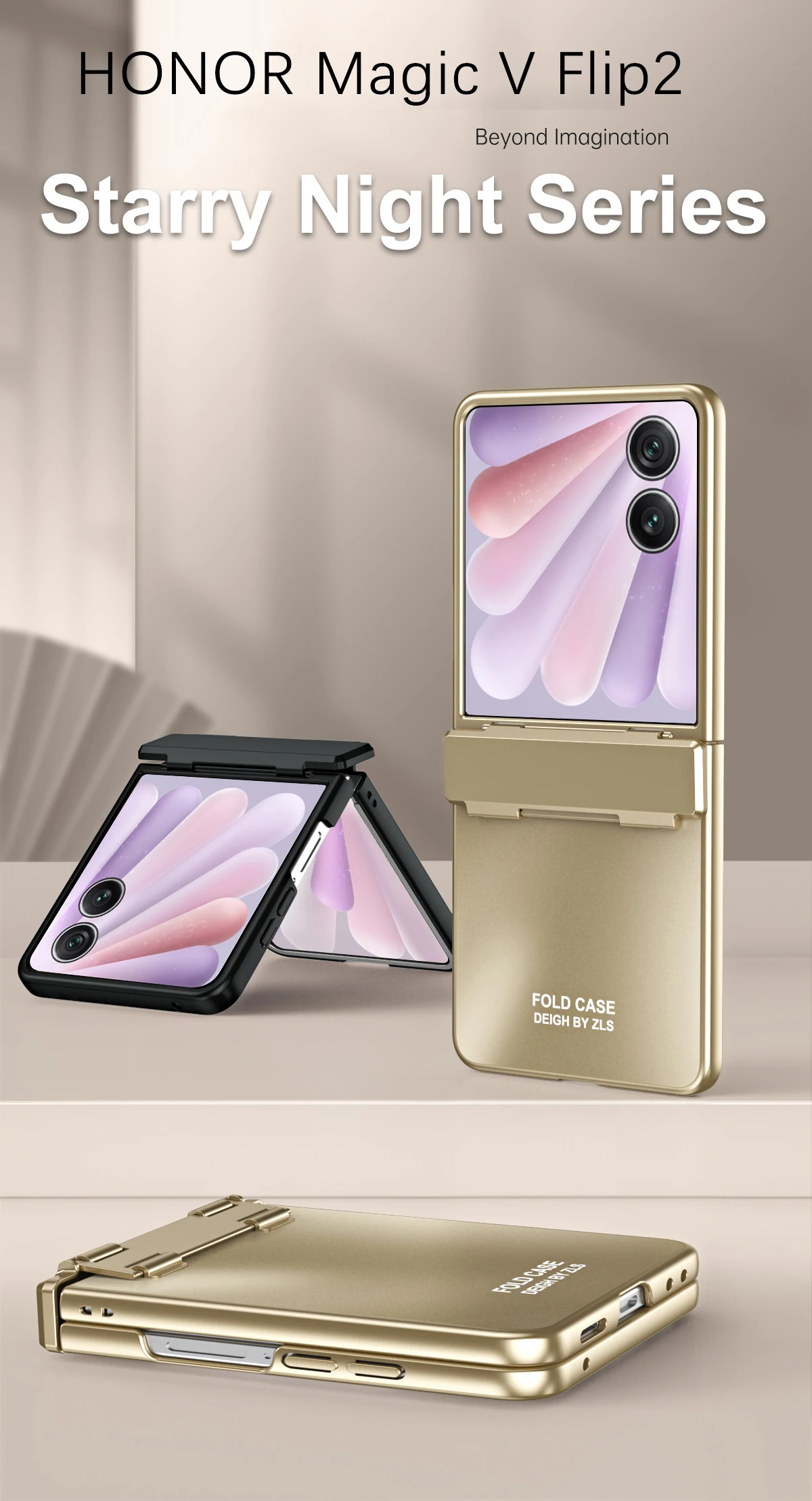 Premium Vacuum Electroplated Phone Cover For Honor Magic V Flip 1 2 Full Hinge Protector Shock Resistant Anti Scratch Hard Case