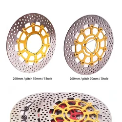 Brake Disc Rotor Motorcycle CNC Aluminum 260mm 3 hole 5 hole pitching 70mm 59mm Floating disc for  Yamaha BWS WISP Motorbike