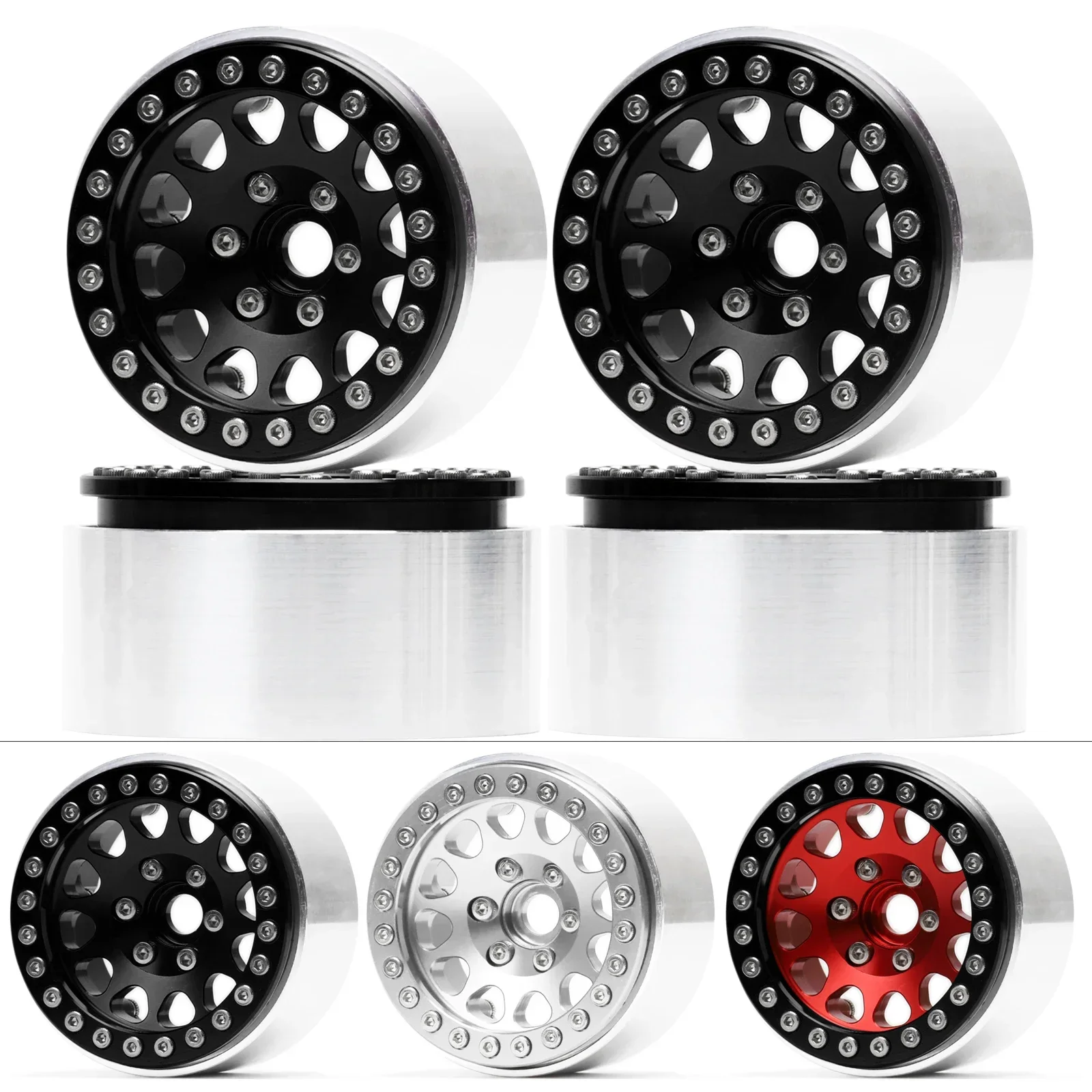 

NEW ENRON Alloy 1.9" Beadlock Wheel Rim Fit RC Car 1/10 12mm Hex Crawler Car Traxxas TRX4 Axial SCX10 90046 MST GEN8