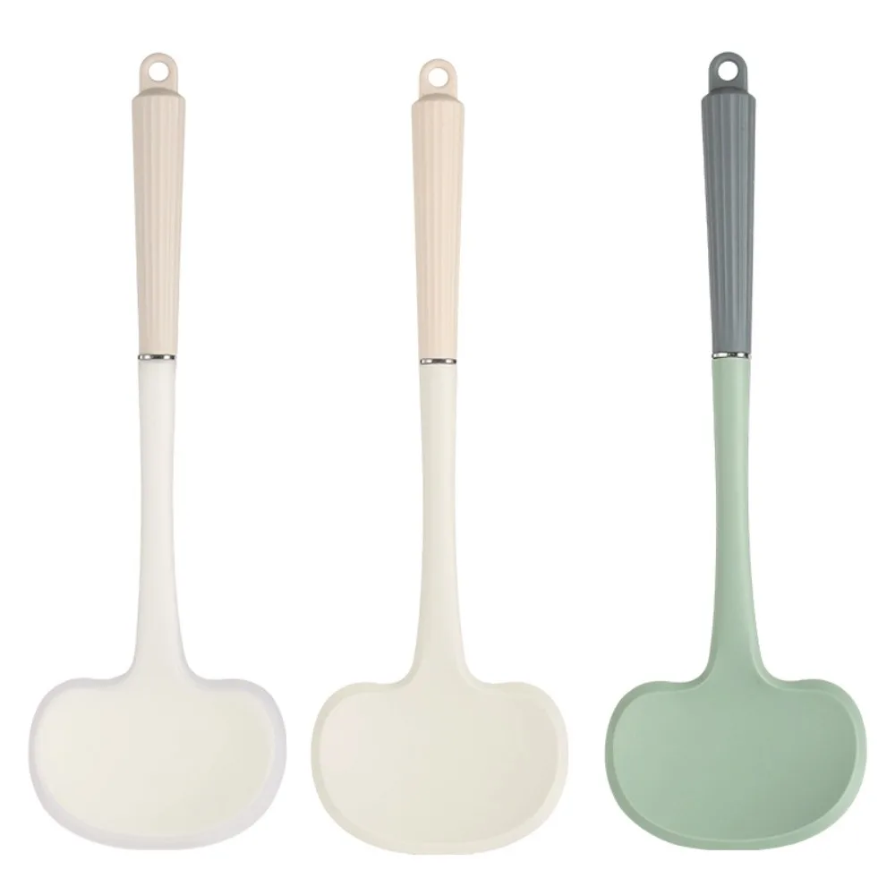 

New 2in1 Kitchen Stir Fry Spoon Long Handle Silicone Material Cooking Spatula Multifunctional Non-Stick Cooking Spoon Cooking