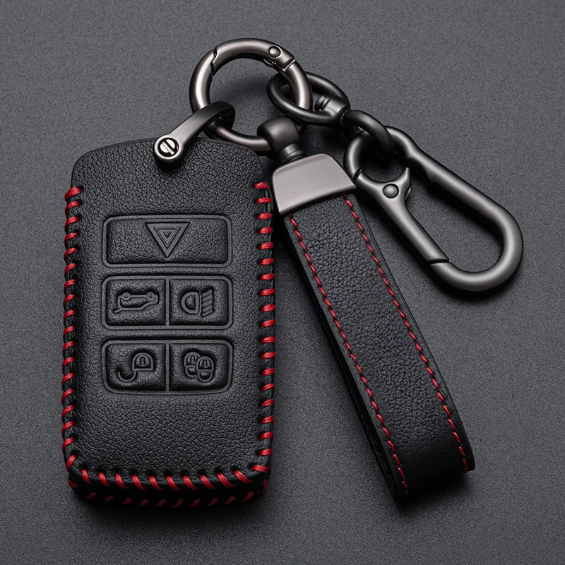 

Top Layer Leather Key Cover Case For Land Rover Range Sport Evoque Freelander2 For Jaguar XF XJ XJL XE C-X16 XKR XK XEL E-PACE