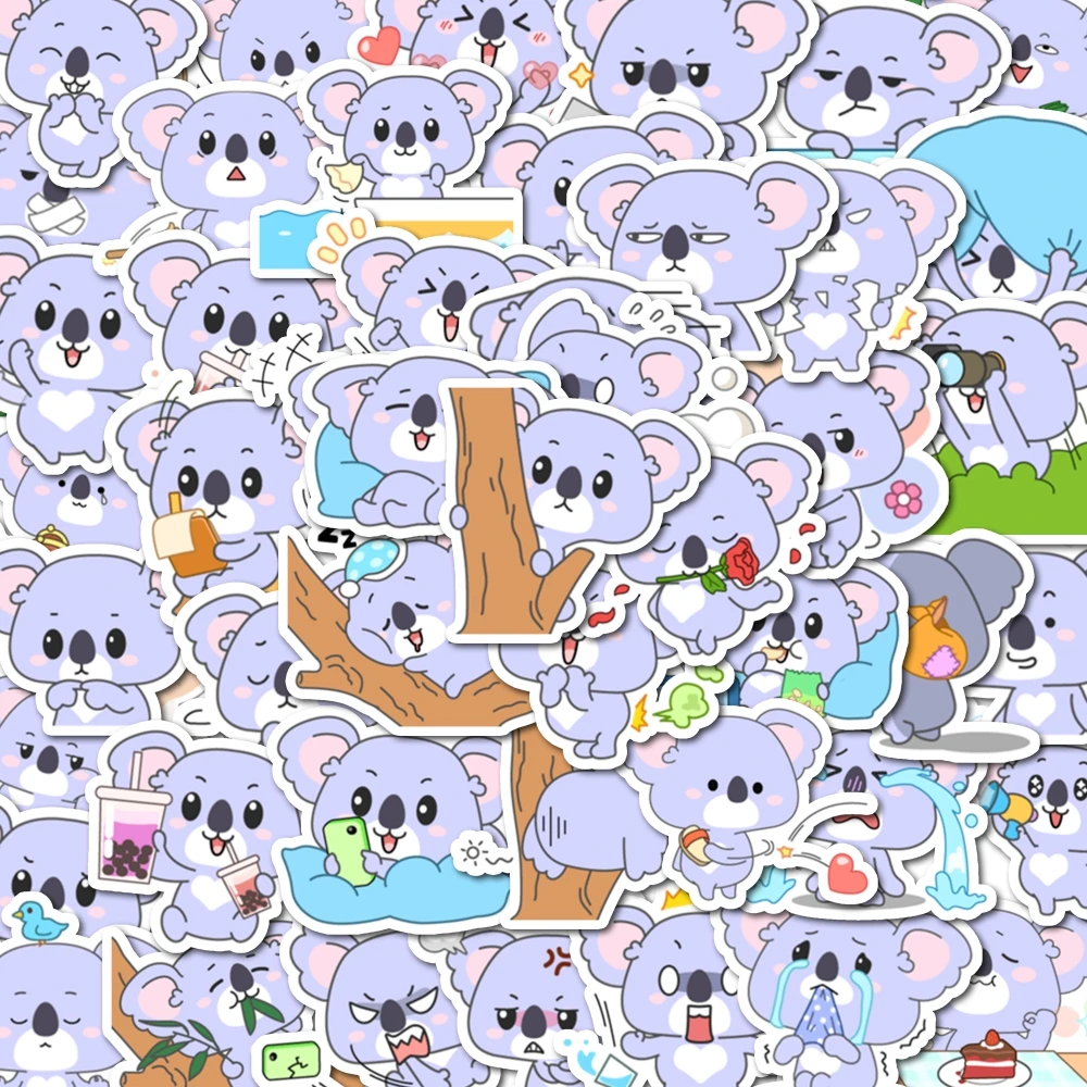 48 stücke Party-Aufkleber, Koala-Aufkleber, selbst klebende können für Party-Wandplatten, Schränke, Tassen und andere Dekorationen verwendet werden
