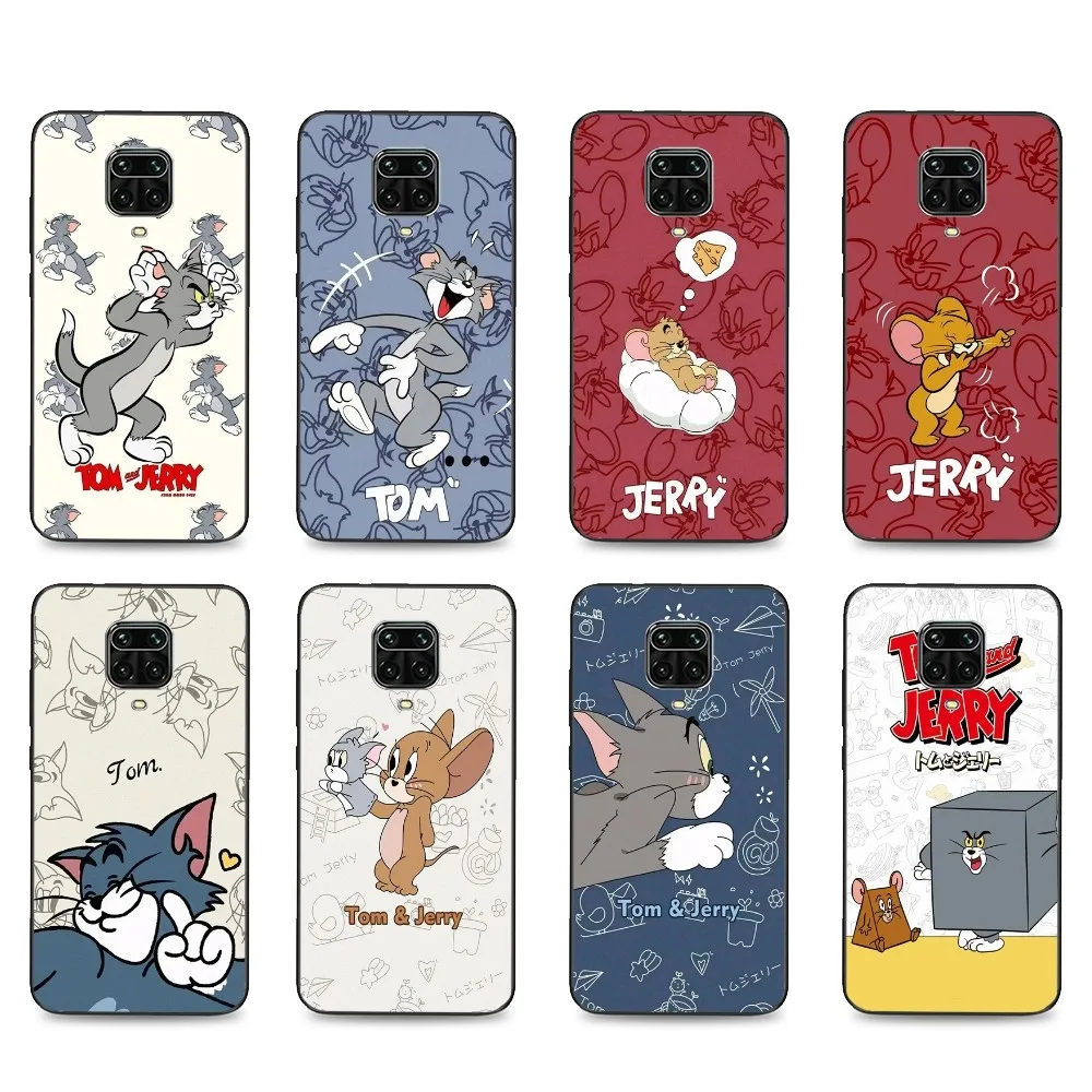 Cartoon T-Tom And J-Jerry Phone Case For Xiaomi Mi 5X 8 9 10 11 12 lite pro 10T PocoX3pro PocoM3 Note 10 pro lite