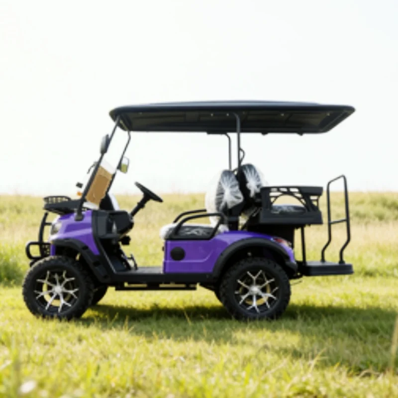4WD Off-Road Lifted Electric Golf Adult Vehicle Car Utility Hunting Electric Golf Cart 14-Inch Off-Road Tires Aluminum Wheels
