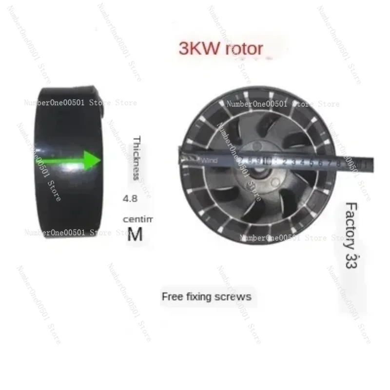 

48V 60V 72V 3000W 5000W electric vehicle extended range generator rotor 27 stage copper wire coil stator magnet