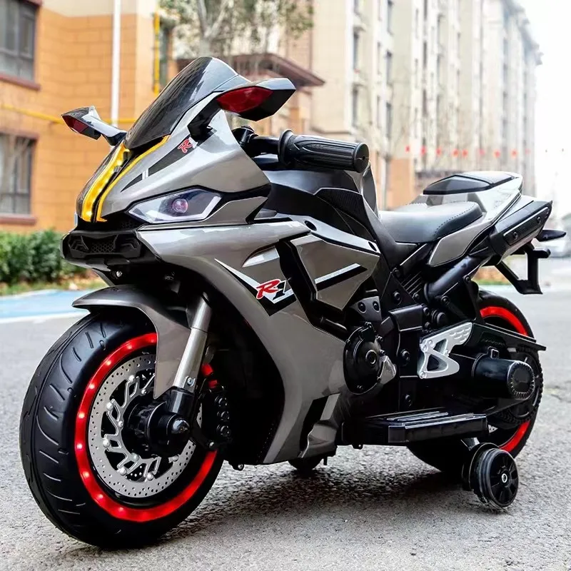 Elektryczny motocykl dla dzieci, zabawka do jazdy dla chłopców i dziewczynek w wieku od 2 do 8 lat, akumulator, muzyka, pedał, mocne koło napędowe.