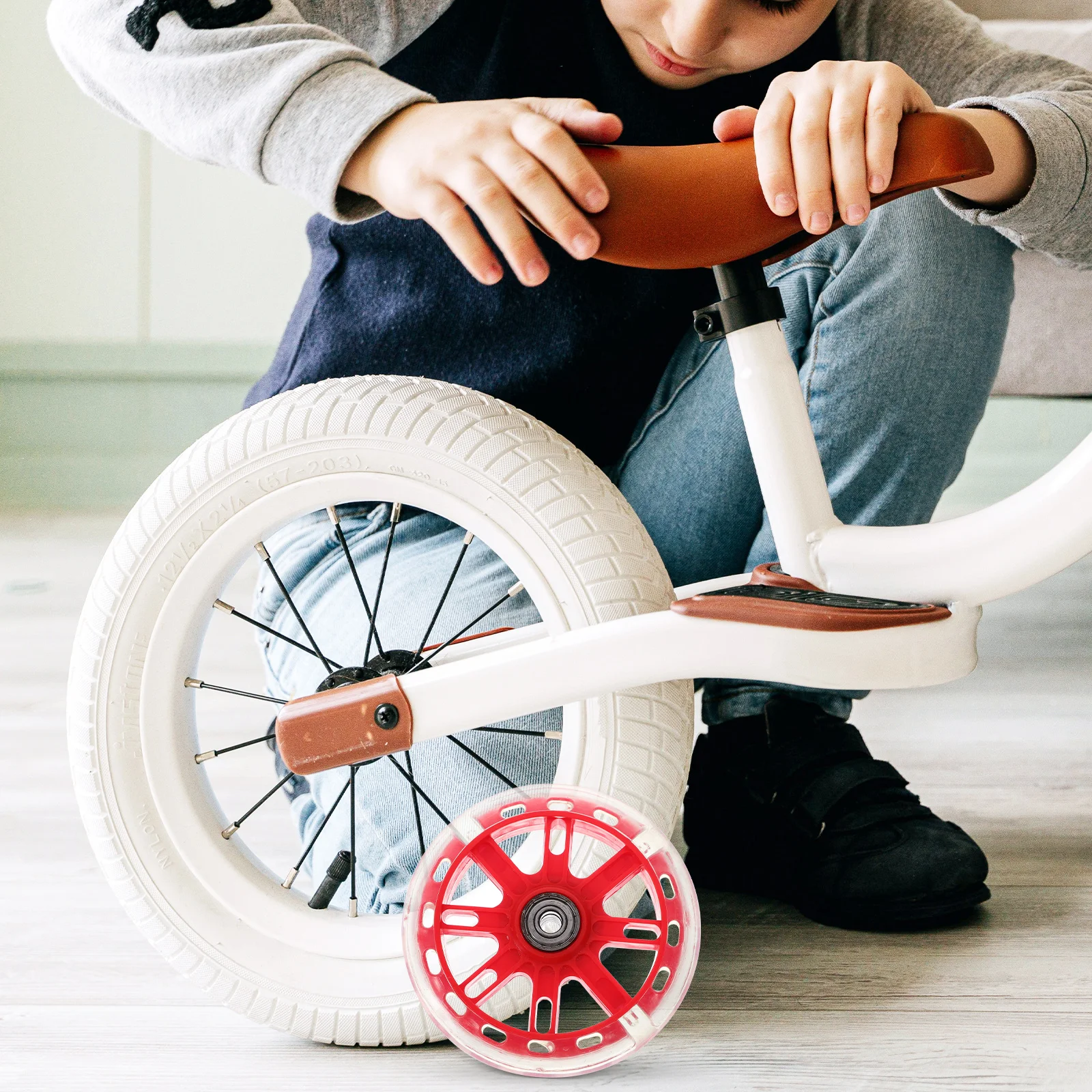 

Kids Silent Flash Auxiliary Wheel Bike Accessories for Training Wheels Balance Child