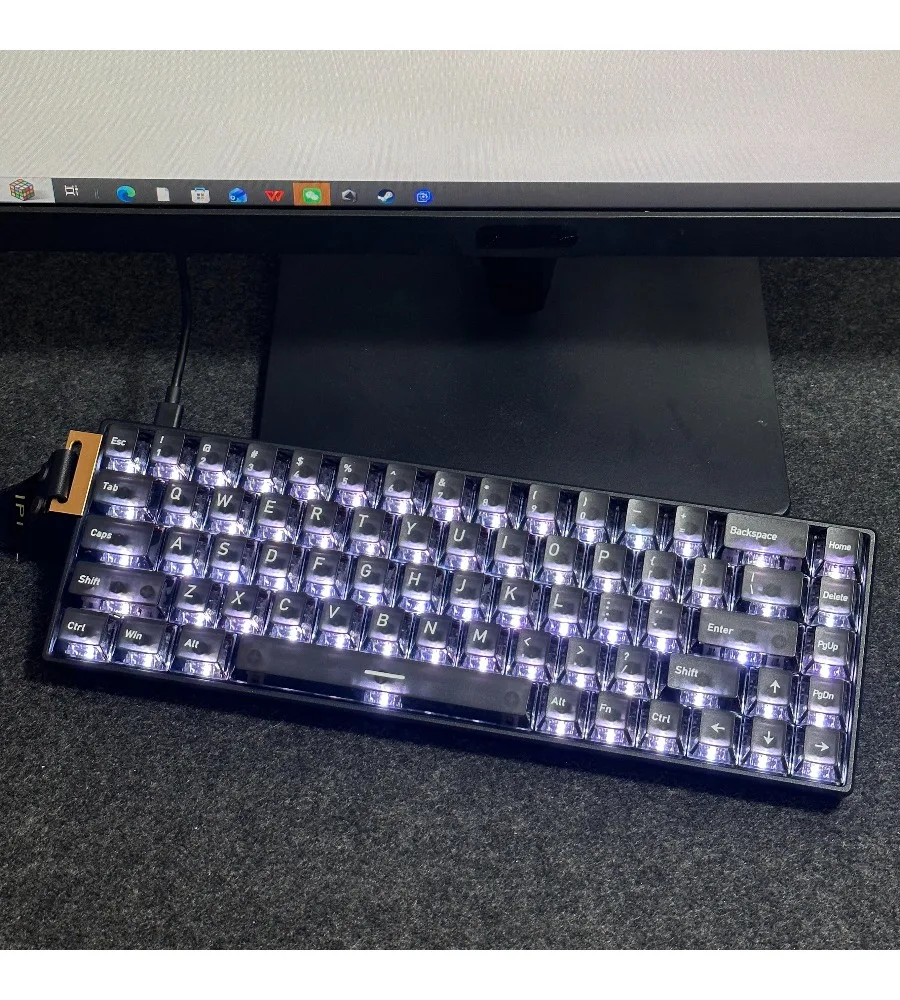 Top Fog Transparent Keycap PC Transparent Original Factory Height UV Adaptation Mega Lion Bee Step from Magnetic axis
