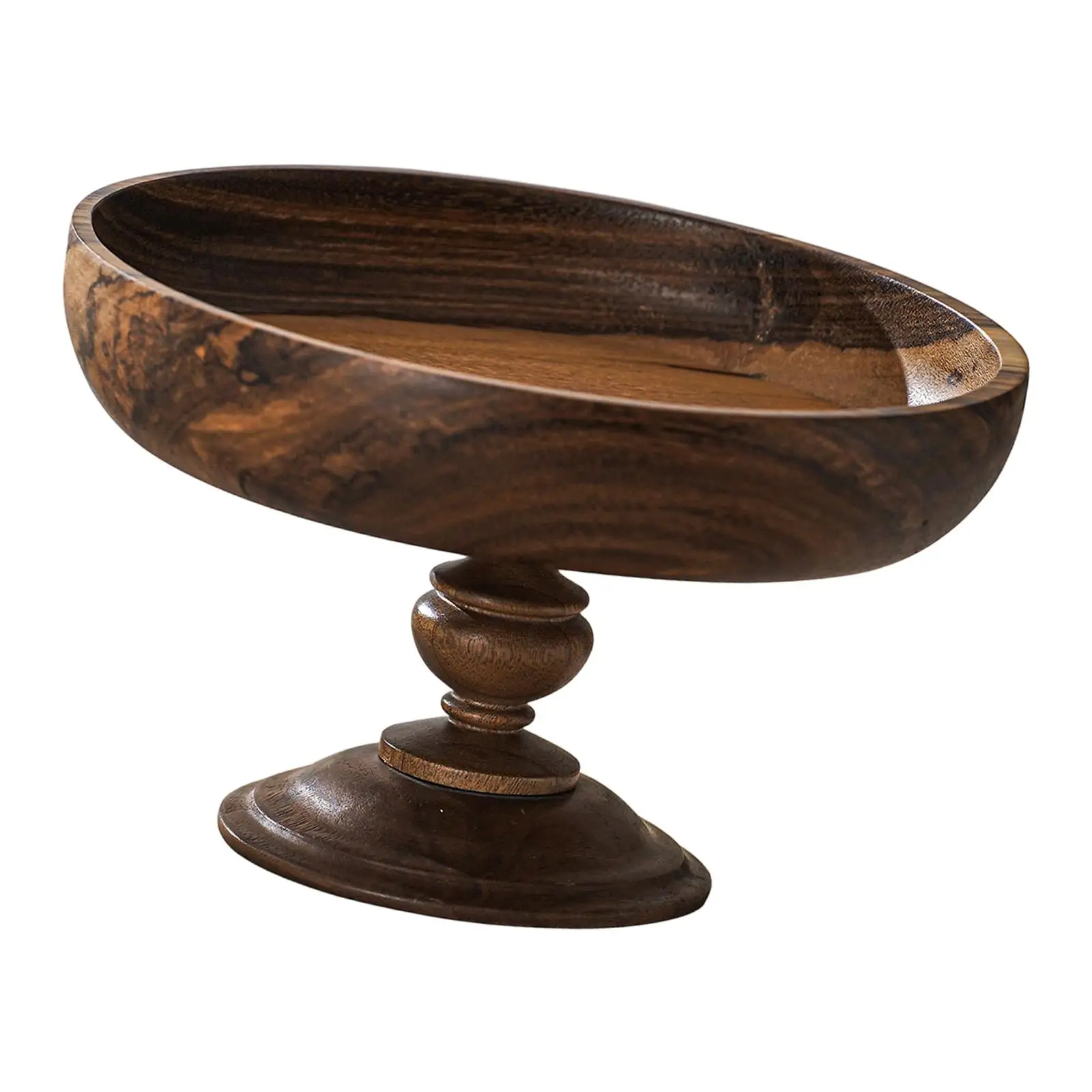 Decorative Wooden Tray Fruit Bowl Storage Organizer for Kitchen Dining Living Room Farmhouse Gift