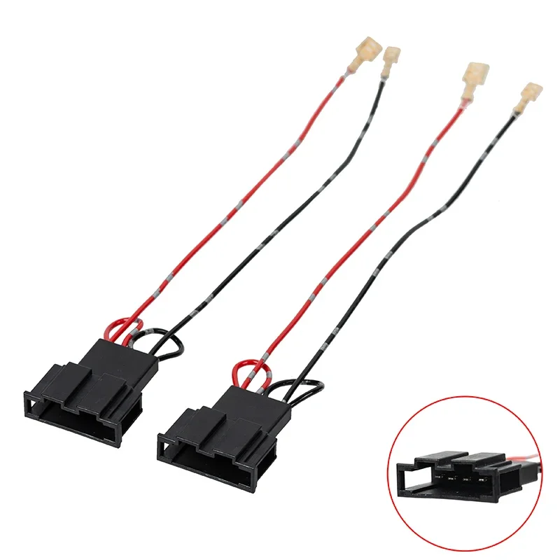2pcs Car Speaker Wire Harness Adapter Cable for VW Golf Passat Sagitar Audio Door Horn Stereo Plug Connector Non-destructive