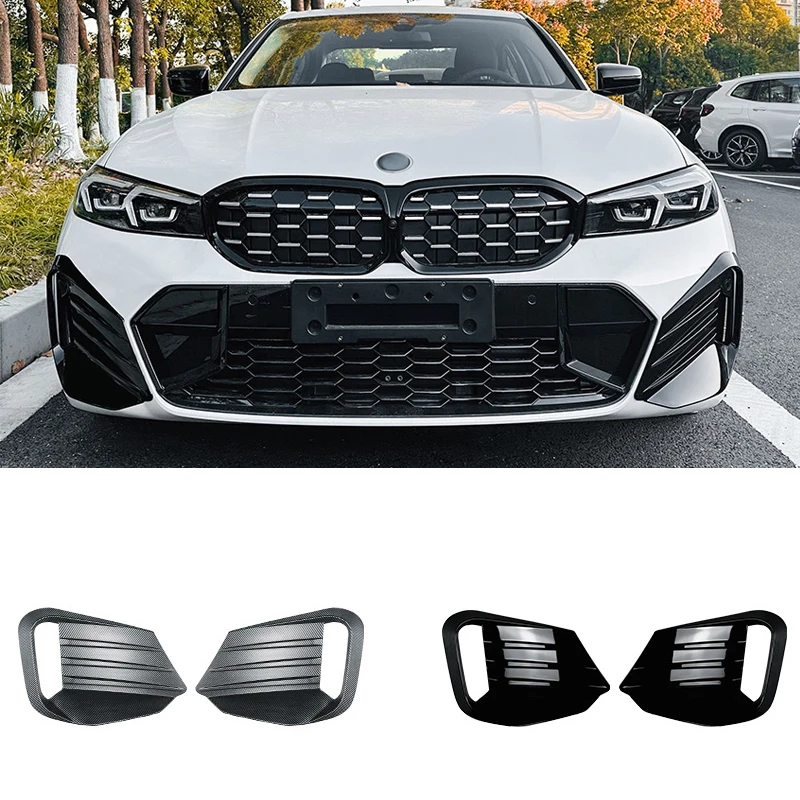 

For BMW 3 Series G20 G21 LCI M Sport 2023+ Car Front Fog Lamp Protective Cover Wind Knife Spoiler ABS Decoration Sticker Knife