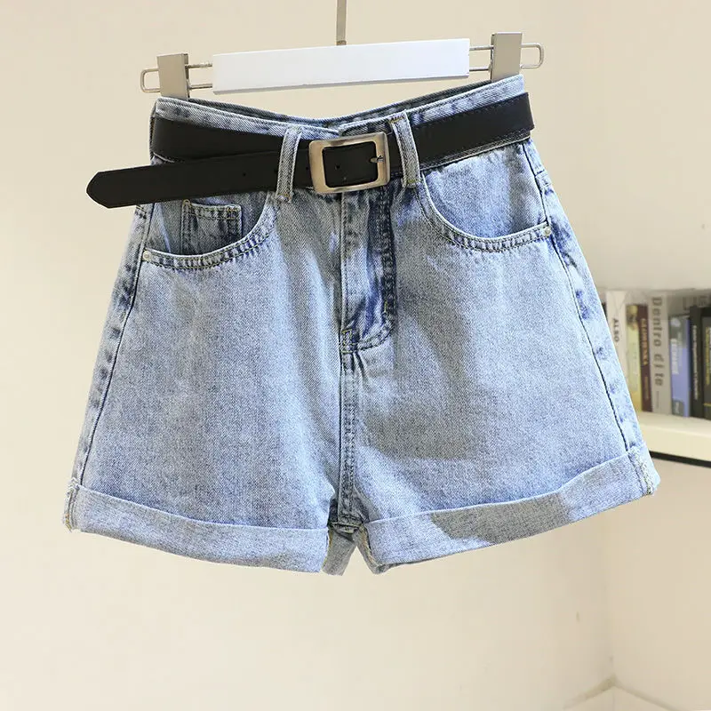 Loose Wide Leg Denim Shorts Women's Summer 2024 New plus Size Slimming Outerwear Hot Pants High Waist Base Layer Pants
