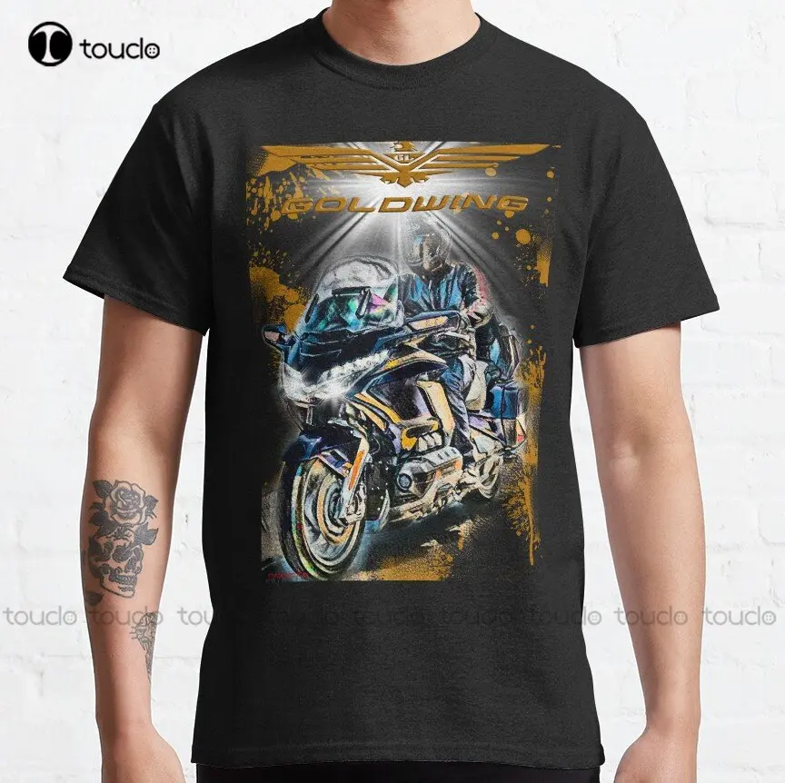 Hon Goldwing Gl 1800 Classic T-Shirt Custom Aldult Teen Unisex Digital Printing Tee Shirts Funny Art Streetwear Cartoon Tee