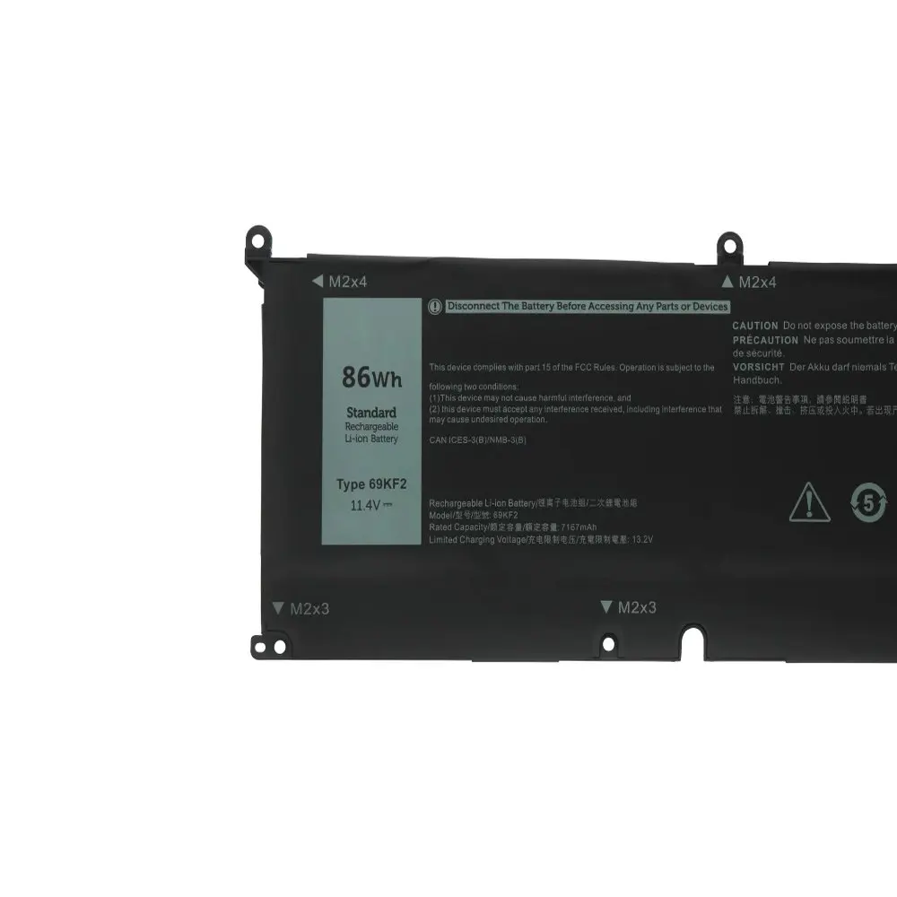 NOWA bateria 69KF2 do laptopa Dell Alienware M15 M17 R3 2020 P87F P45E XPS 15 9500 Precision 5550 Inspiron 7500 11,4 V 86 Wh