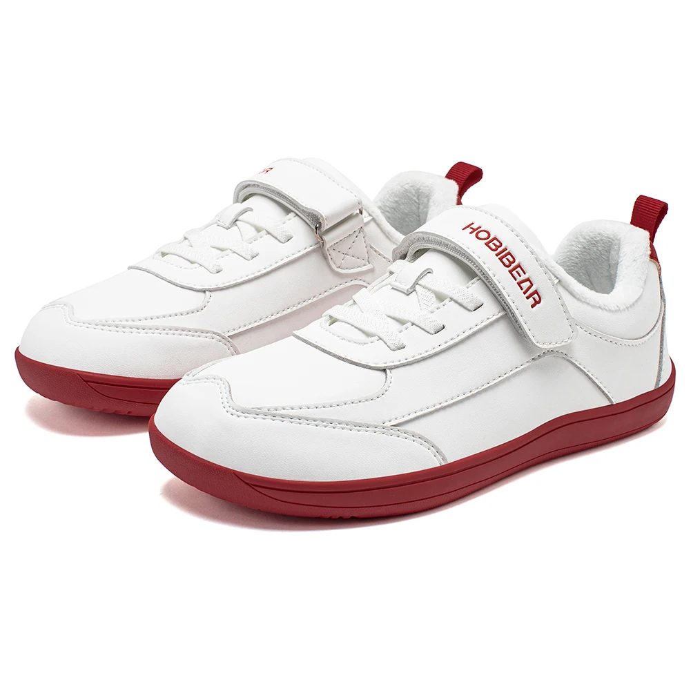 HOBIBEAR أطفال فو الفراء اصطف بيرفوت أحذية الشتاء واسعة تو صندوق الجلود الاصطناعية هوك حلقة أحذية للأطفال الكبار/الفتيان الفتيات #5