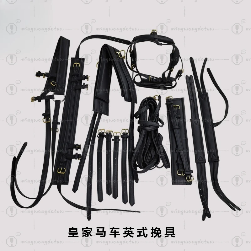 English Style Horse Harness for Carriage, Sturdy Durable Driving Harness, Horse Cart Equipment