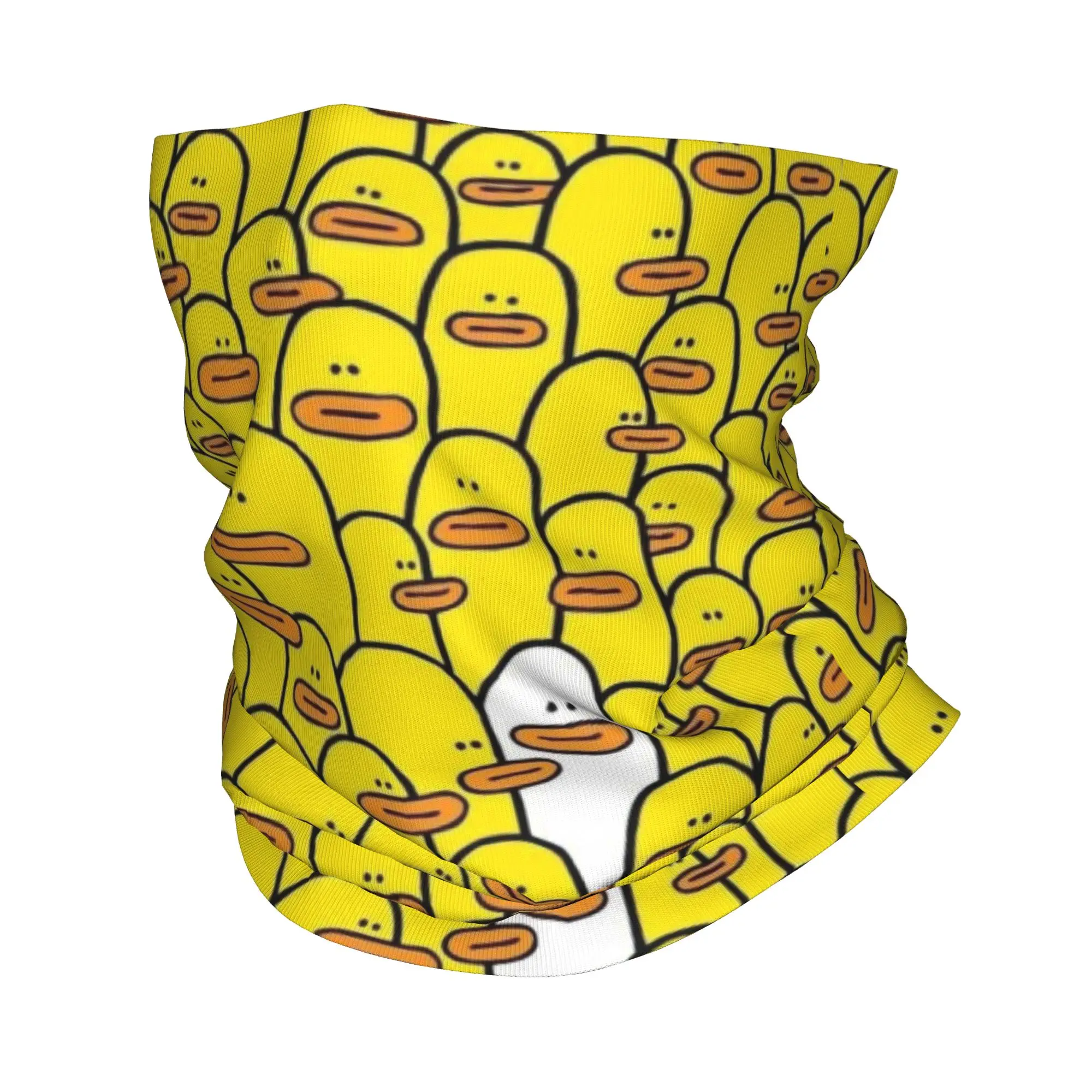 

Custom Yellow Classic Rubber Duck Neck Gaiter Men Women Windproof Winter Bandana Scarf for Hiking