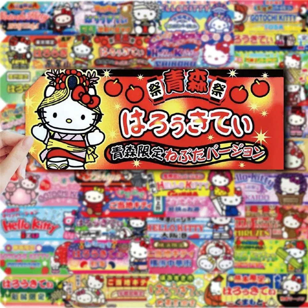 Etiquetas de Hello Kitty Kawaii para niños, calcomanías de sellado, calcomanías estéticas, juguetes para niños, portátil, nevera, teléfono, diario,