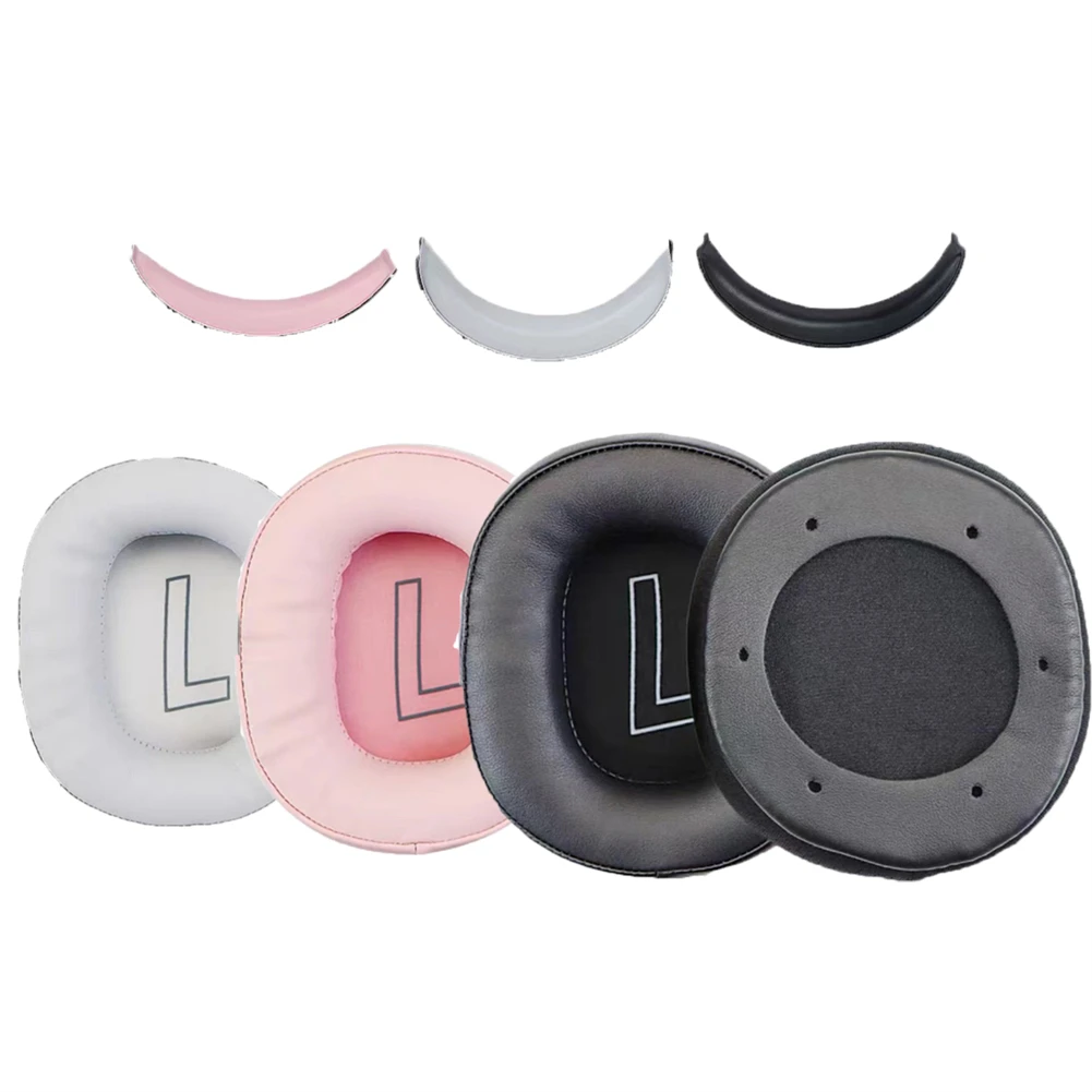 Protein Leather Memory Foam Ear Pads Cushion Cover Headband Replacement Kits Compatible For HECATE G2 Headset Headphone