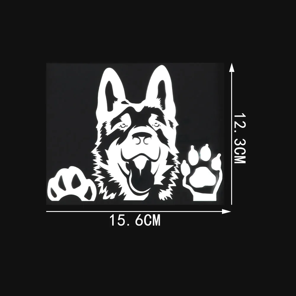 Jpct personalized decoration German Shepherd Dog Art Decal for RV, bumper waterproof Vinyl Car Sticker 15.6cmx12.3cm